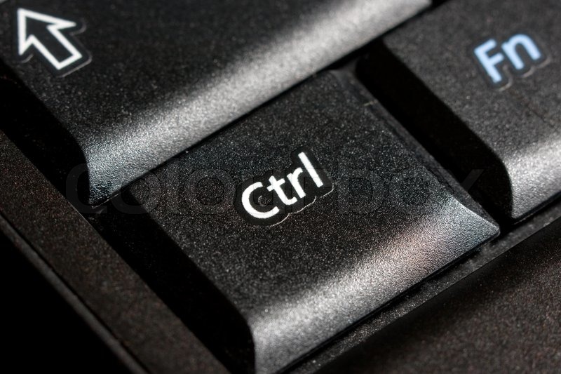 Control key on a black laptop keyboard | Stock image | Colourbox